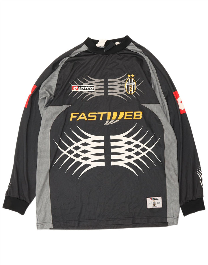 LOTTO Herre Juventus 2001-2002 Hjemmegrafisk trøje Top Large Sort Sports