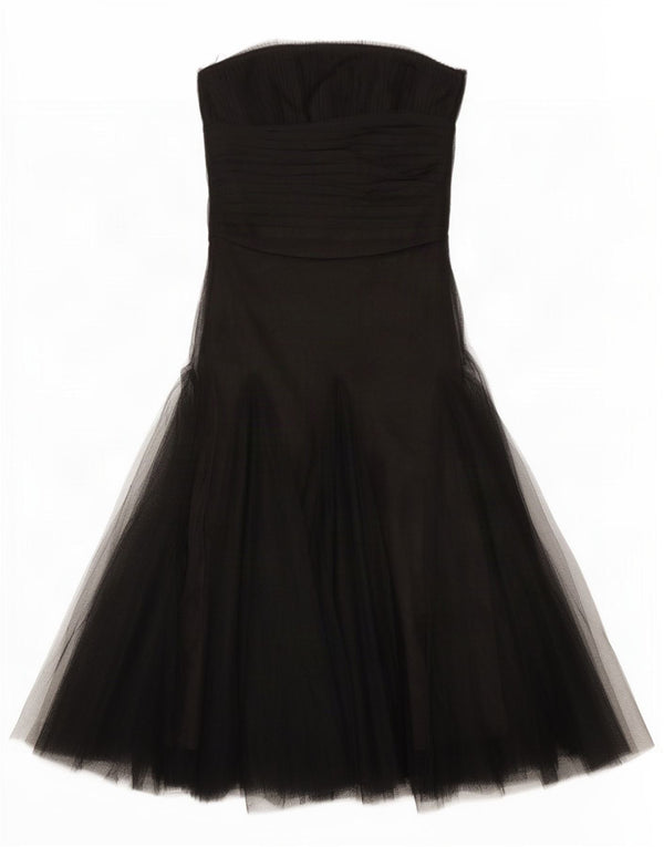 Monsoon Womens Oversized Strapless Dress UK 8 Small Black Polyester