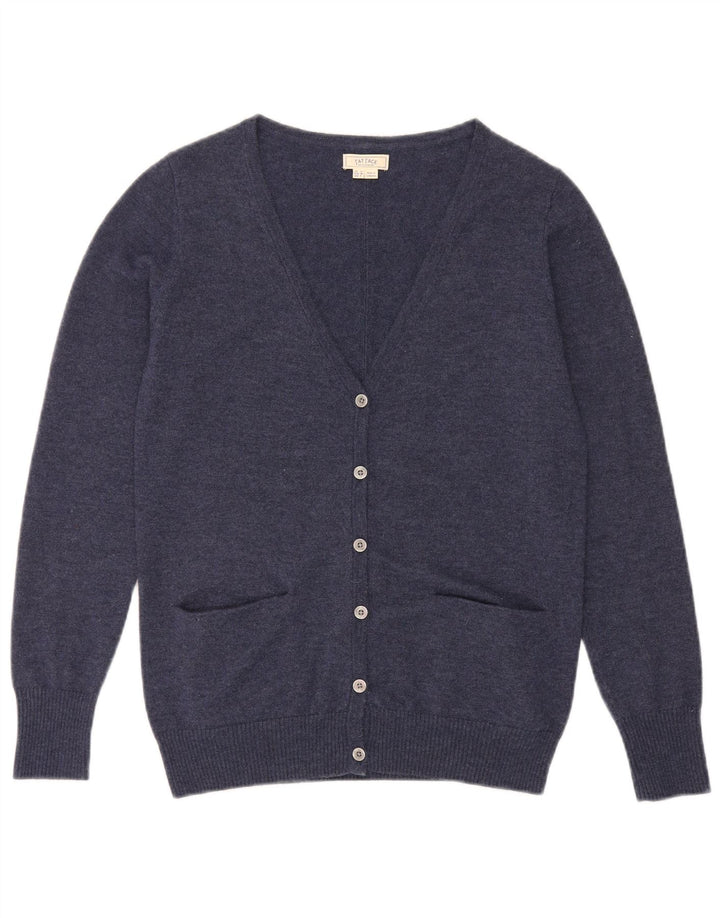 Fat Face Dame Cardigan Sweater UK 10 Small Navy Blue Wool