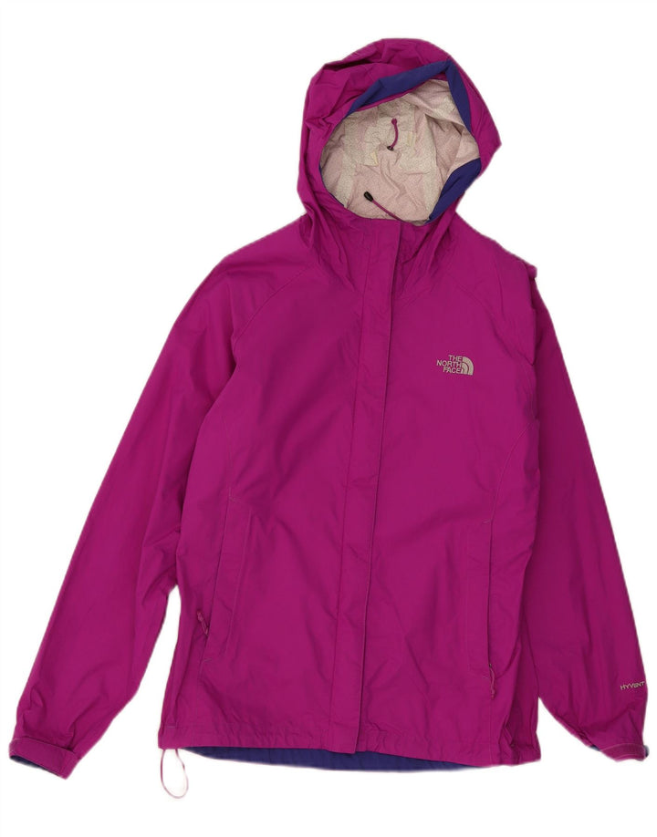 The North Face Regnjakke med hætte til kvinder UK 10 Lille rødbrun nylon