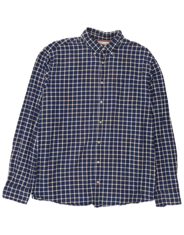 Tommy Hilfiger Herre Flanelskjorte 2XL Navyblå Ternet Bomuld
