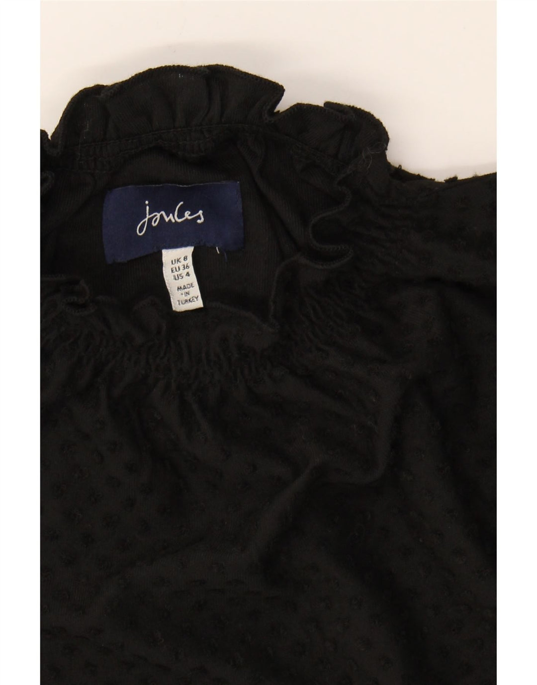JOULES Womens 3/4 Sleeve Blouse Top UK 8 Small  Blue Polyester Vintage Joules and Second-Hand Joules from Messina Hembry 