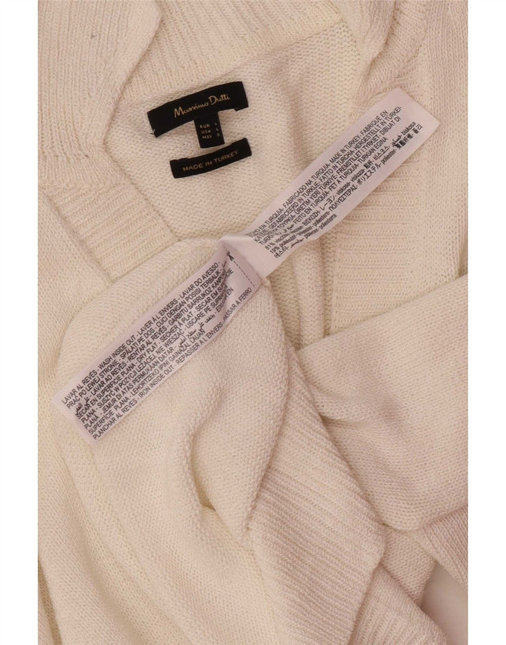 Massimo Dutti Dame Polo Neck Jumper Sweater UK 16 Large White