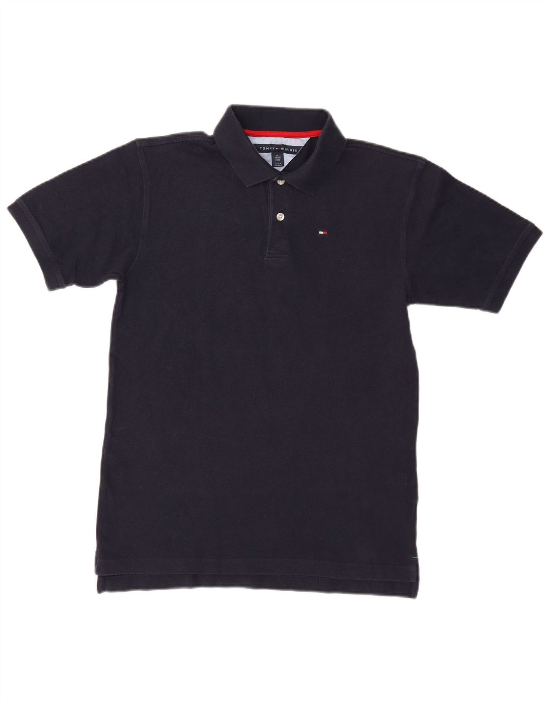 TOMMY HILFIGER drenge poloshirt 15-16 år XL marineblå bomuld