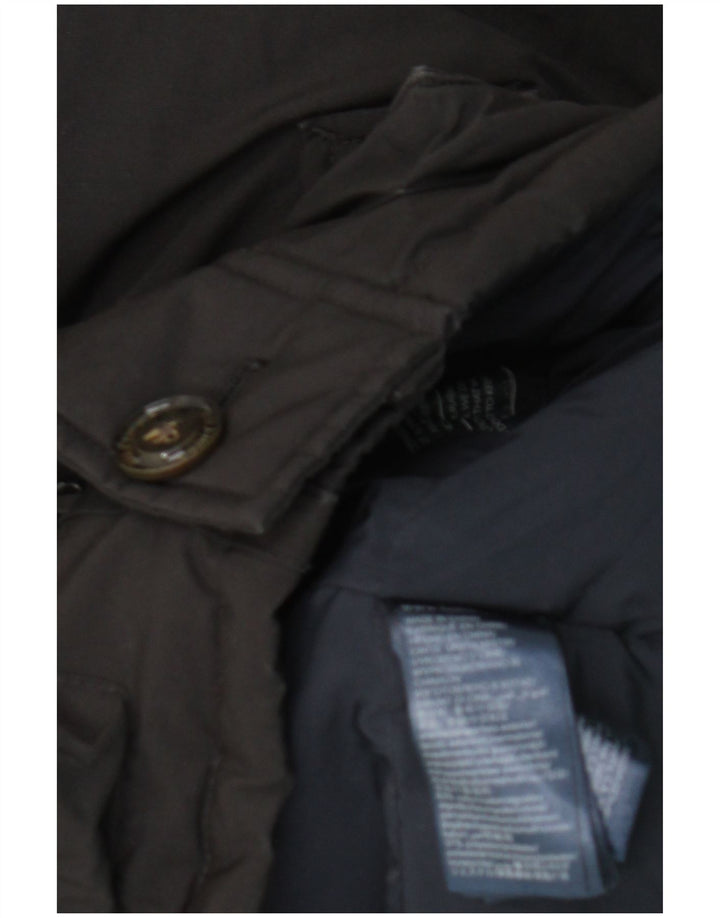 Tommy Hilfiger Herre hættepolstret jakke UK 38 Medium Sort Bomuld