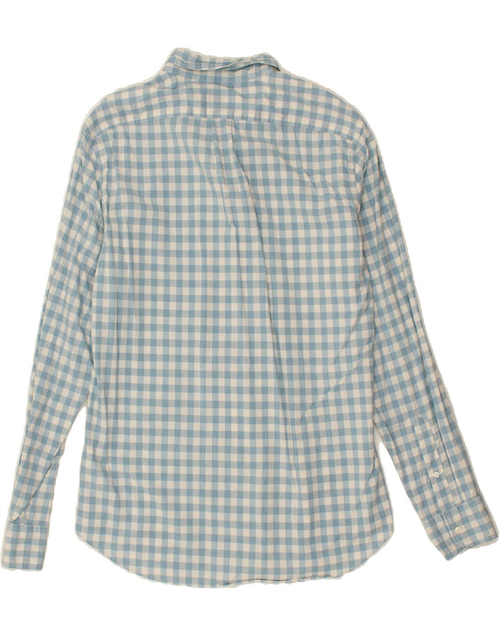 J. CREW Mens Classic Fit Shirt Medium Blue Gingham Cotton Vintage J. Crew and Second-Hand J. Crew from Messina Hembry 