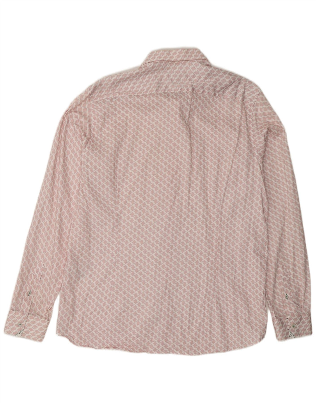 TED BAKER Herreskjorte str. 6 2XL Pink geometrisk bomuld