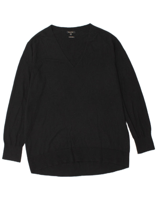 Massimo Dutti Herre V-hals sweater lille sort