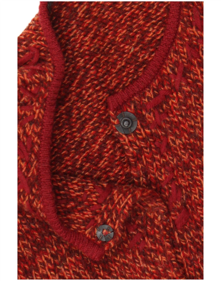 Backstage Dame Cardigan Sweater UK 14 Medium Orange Flecked Polyacrylic