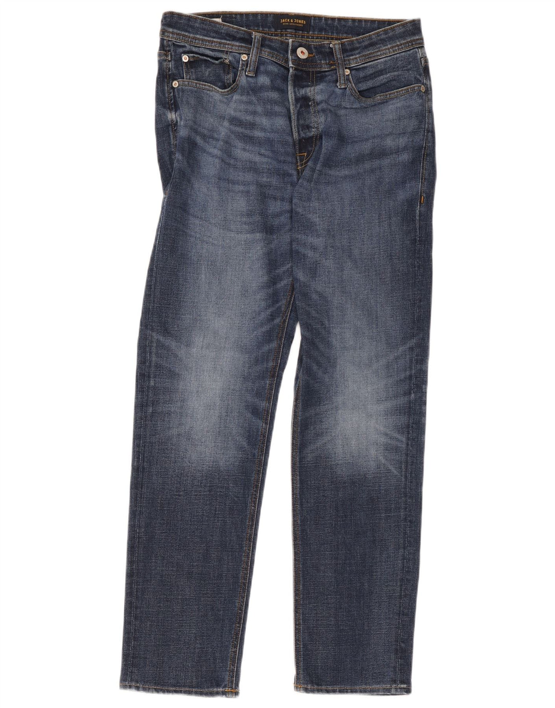 Jack & Jones Straight Jeans til mænd W30 L32 Blå Bomuld