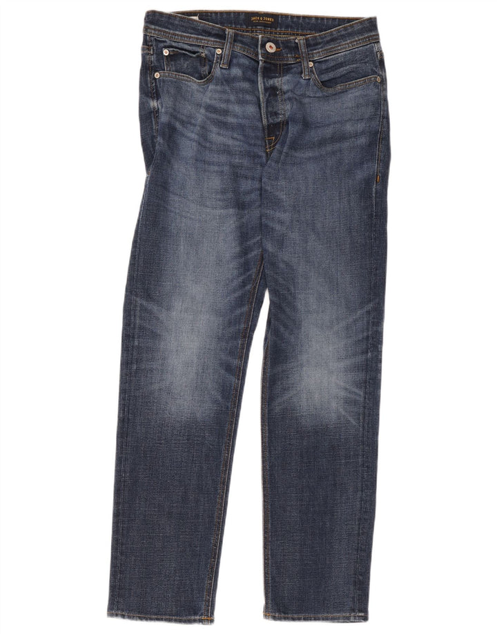 Jack & Jones Straight Jeans til mænd W30 L32 Blå Bomuld