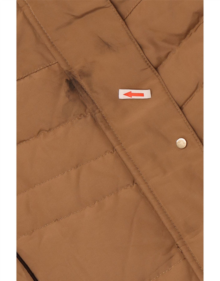 Zara hættejakke til kvinder UK 14 Stor brun polyester