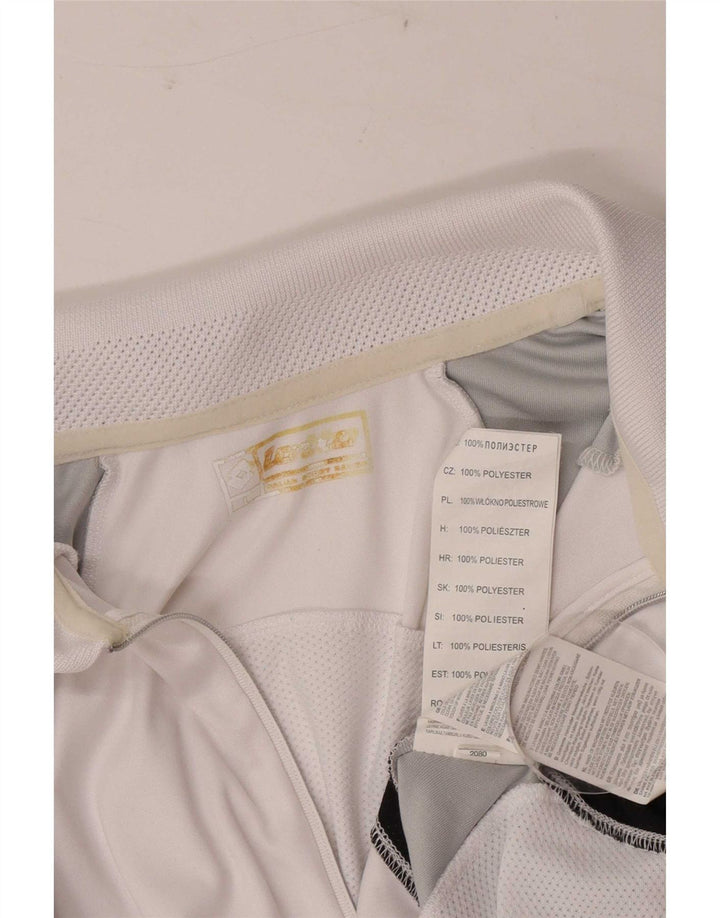 Lotto Herre Polo Shirt Large White Colourblock Polyester