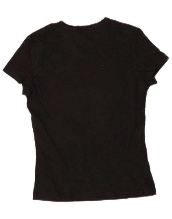 Reebok Dame T-Shirt Top UK 12 Medium Sort