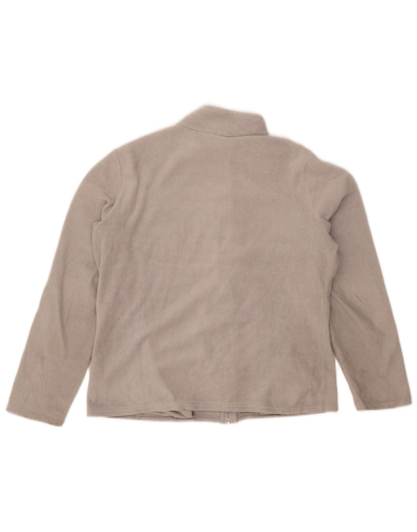 Marks & Spencer Womens Fleece Jacket UK 16 Large Grey Polyester