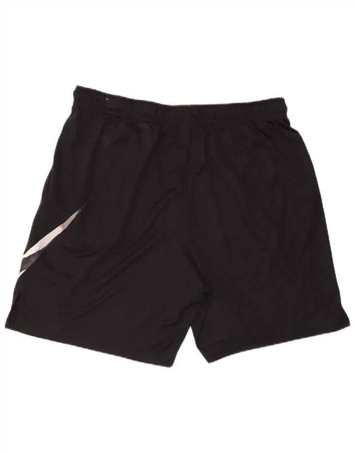 Nike Herre Dri Fit grafiske sportsshorts 2XL sort polyester