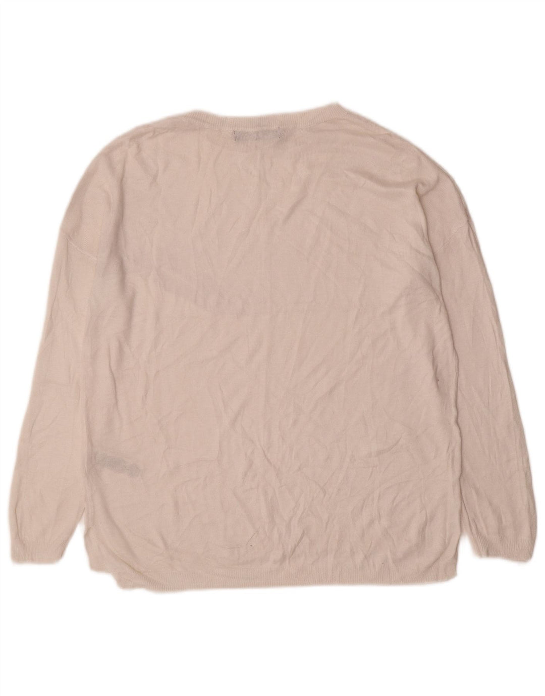 Marks & Spencer Dame Boat Neck Jumper Sweater UK 14 Medium Off White