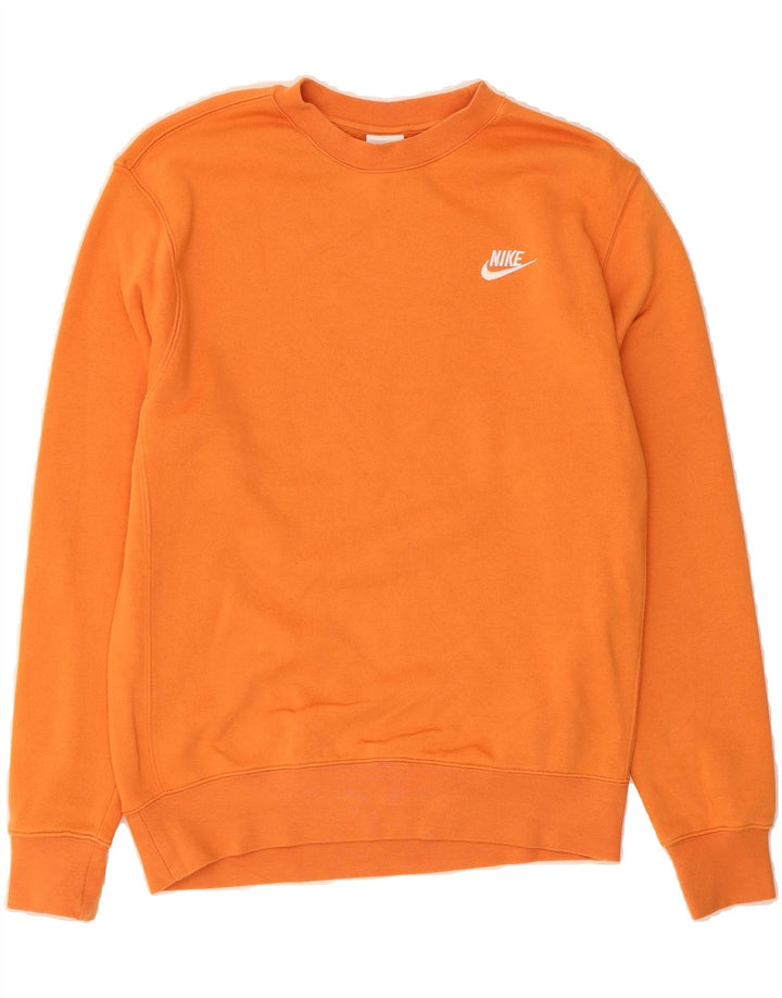 NIKE Mens Sweatshirt Jumper Small Orange Cotton Vintage Nike and Second-Hand Nike from Messina Hembry 
