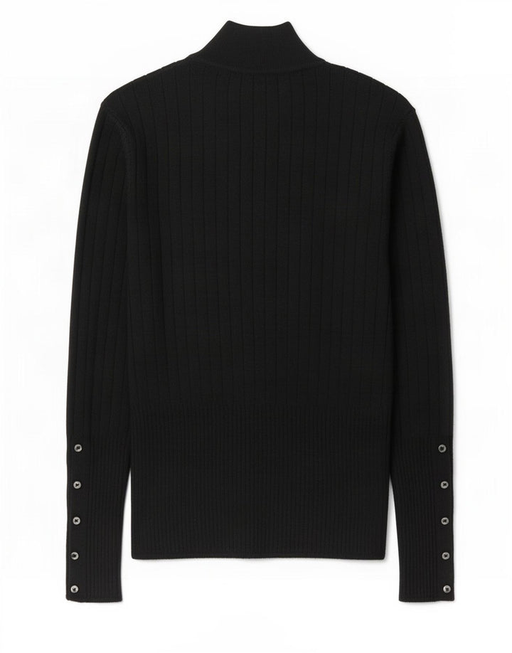 Marks & Spencer Dame Turtle Neck Jumper Sweater UK 12 Medium Black