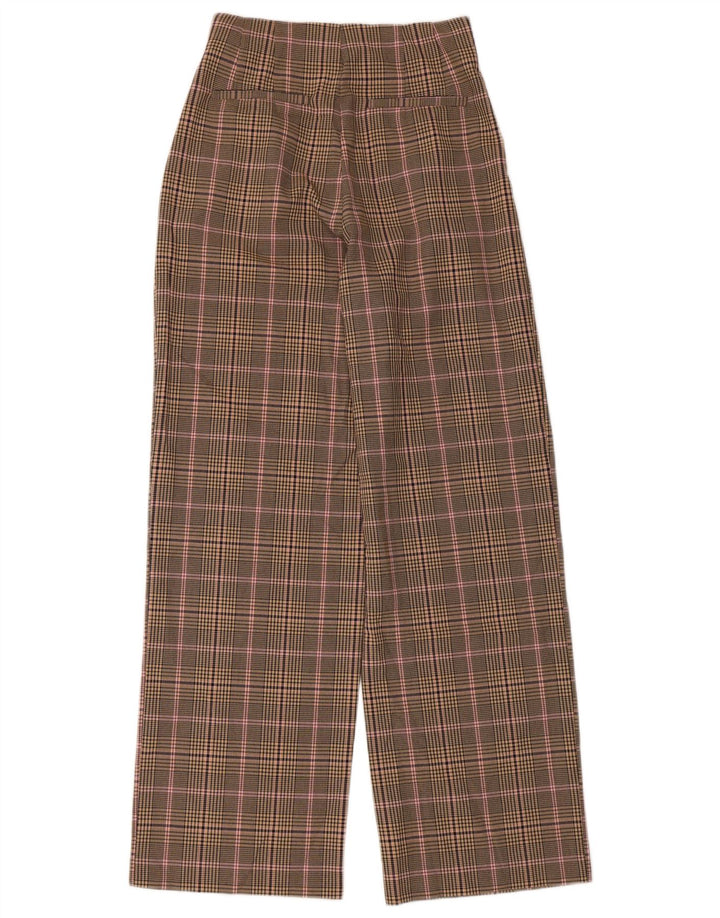 Zara Dame Pegged Casual Bukser XS W24 L30 Beige Ternet polyester