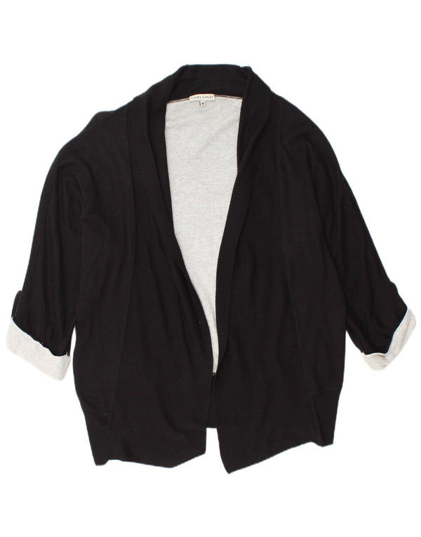 Laura Ashley Dame 3/4 ærmet åben cardigan sweater UK 14 Medium Black