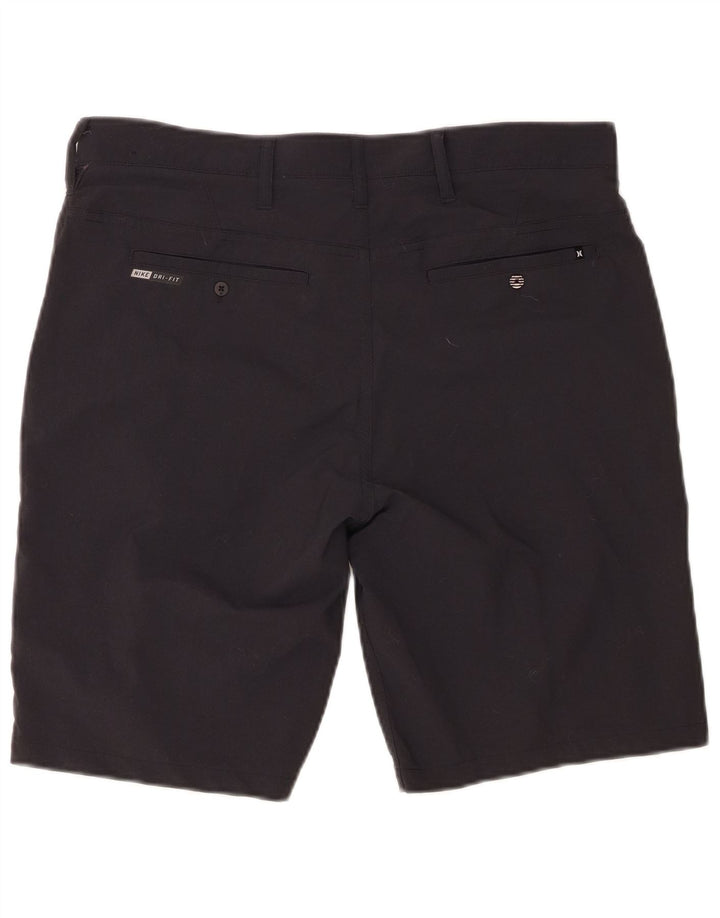HURLEY Mens Dri Fit Chino Shorts W33 Medium Navy Blue Nylon