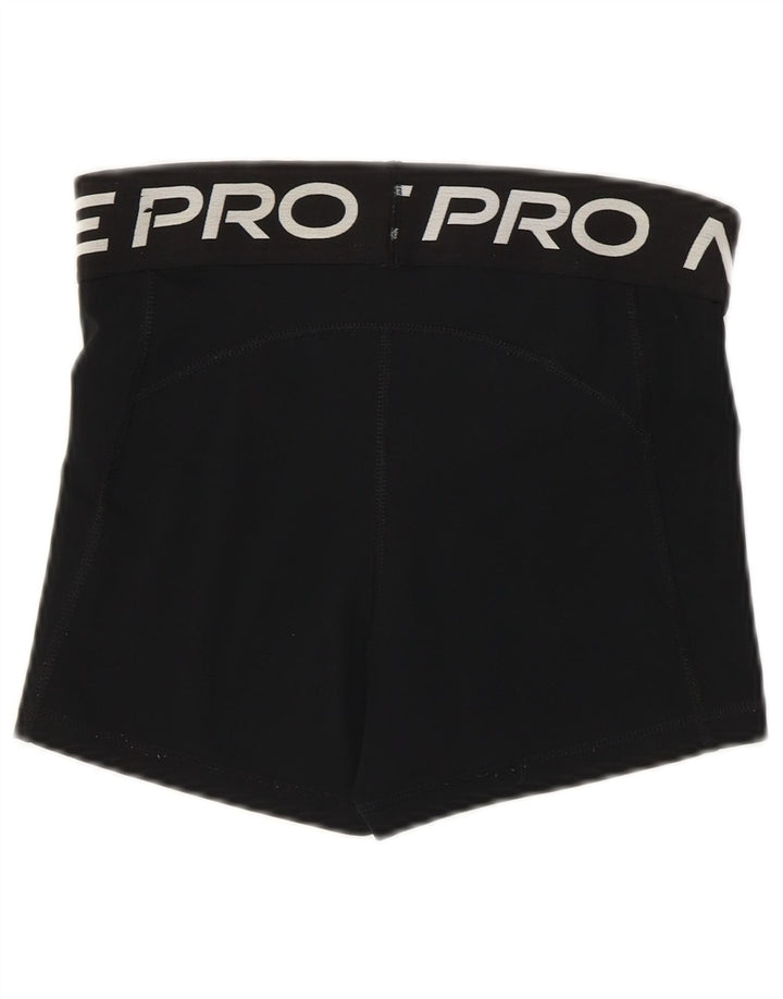 Nike Dame Dri Fit grafiske sportsshorts UK 10 Small Black Polyester