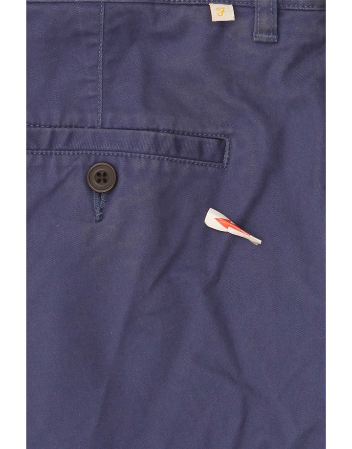 Farah Herre Regular Chino Shorts W34 Large Blue Cotton