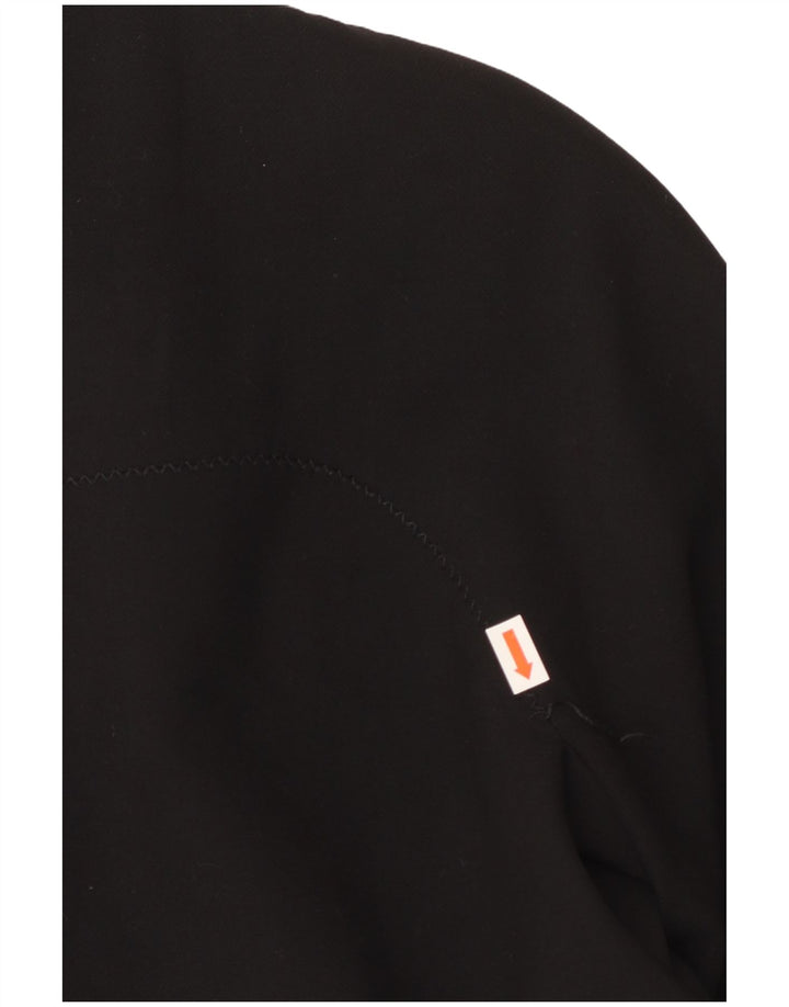 VINTAGE Dame Blazer Jacket UK 10 Small Black Polyester