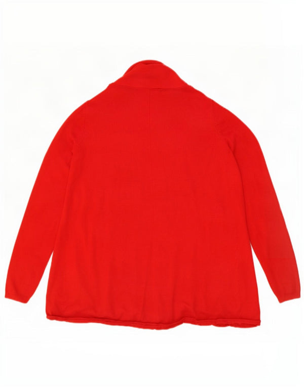 Zara Womens Open Cardigan Sweater UK 10 Small Red Viscose