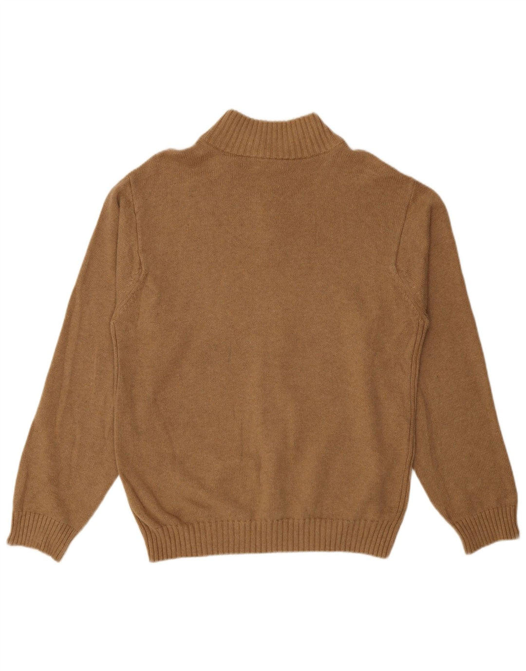 Izod Herre Zip Neck Jumper Sweater XL Beige Bomuld