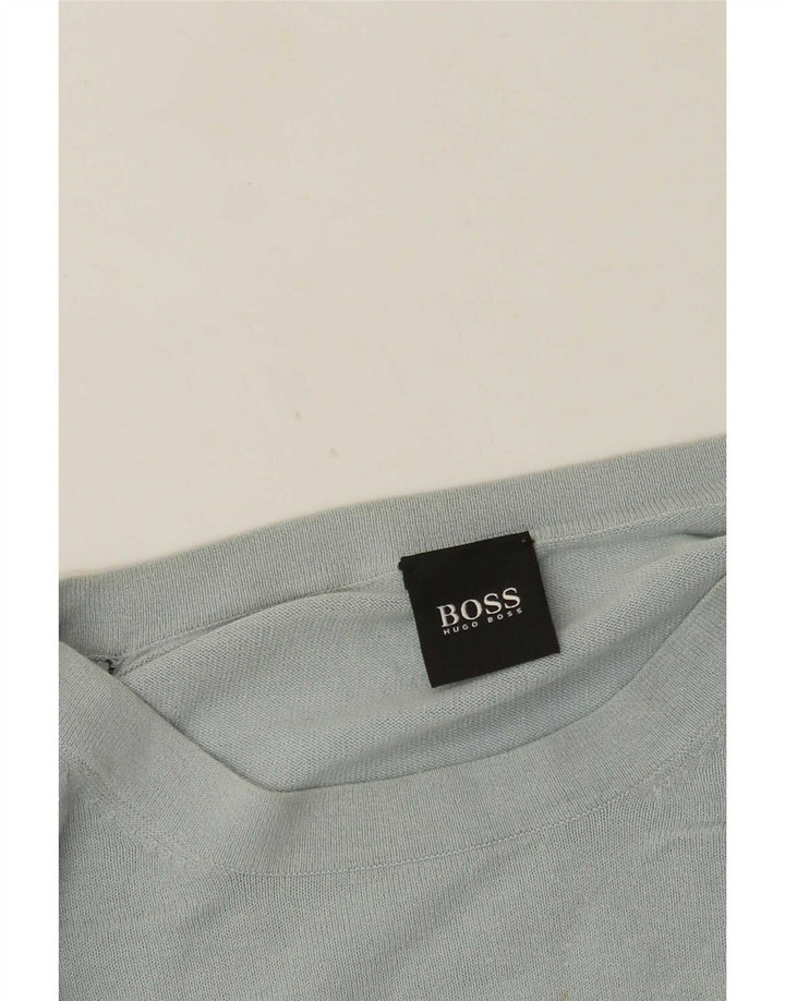 Hugo Boss Herre sweater med rund hals, medium blå