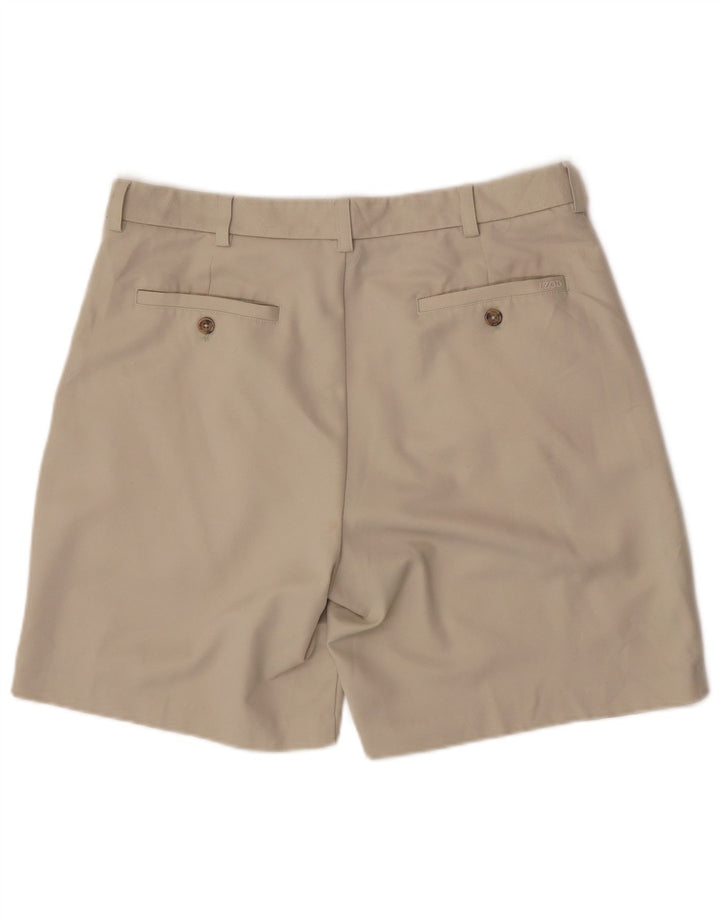 Izod Herre Pegged Chino Shorts W34 Large Beige Polyester