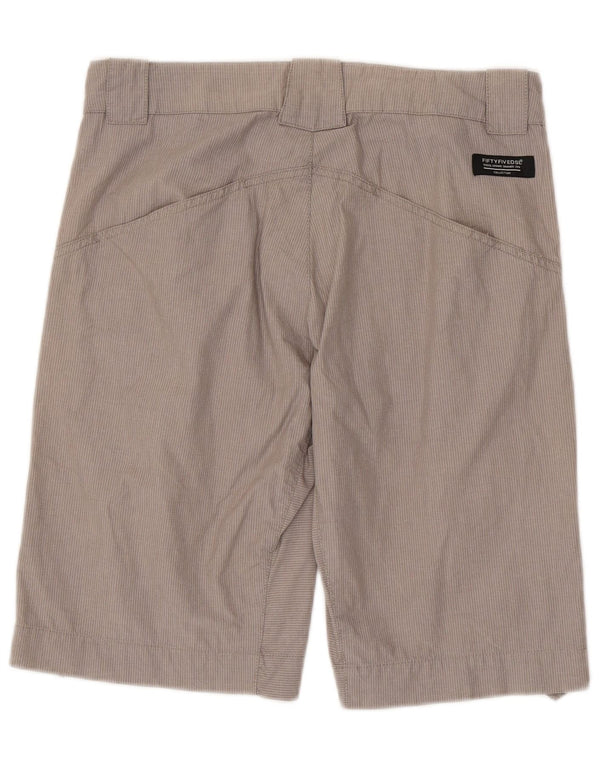 55DSL Chino Shorts til mænd W29 mellemgrå nålestribet bomuld