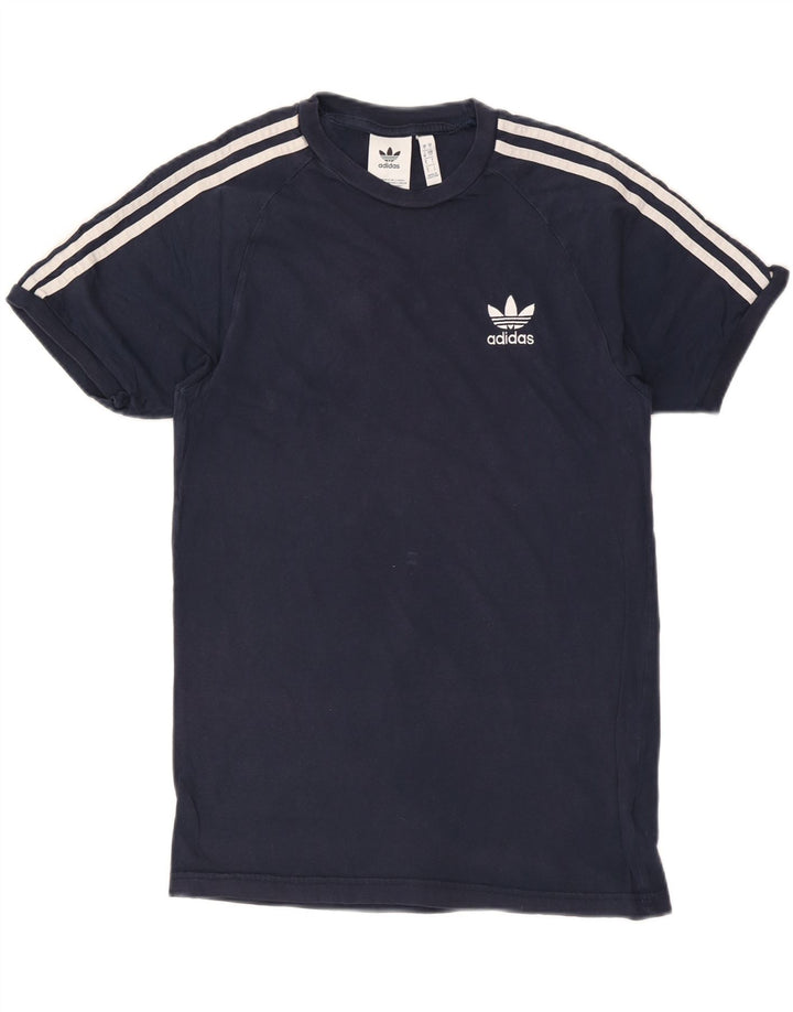 Adidas T-shirt top til mænd, lille marineblå bomuld