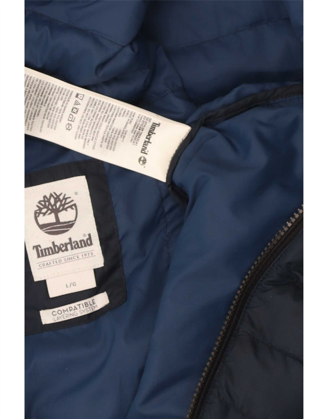 Timberland Mens Polstret Gilet UK 40 Large Navy Blue Polyester
