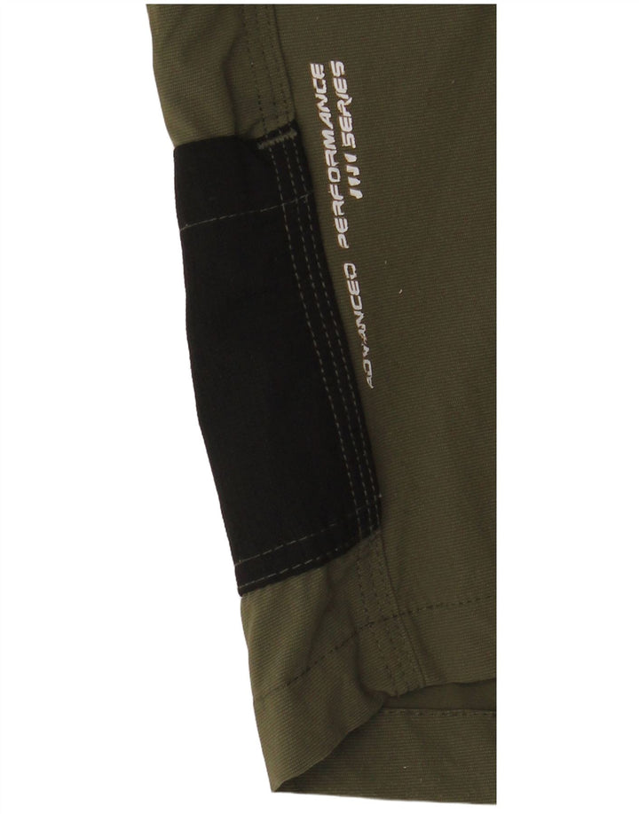 Vintage Herre grafiske Cargo Shorts Large W34 Khaki Colourblock