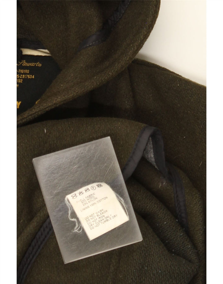 Vintage herre hættejakke UK 38 Medium Khaki Wool