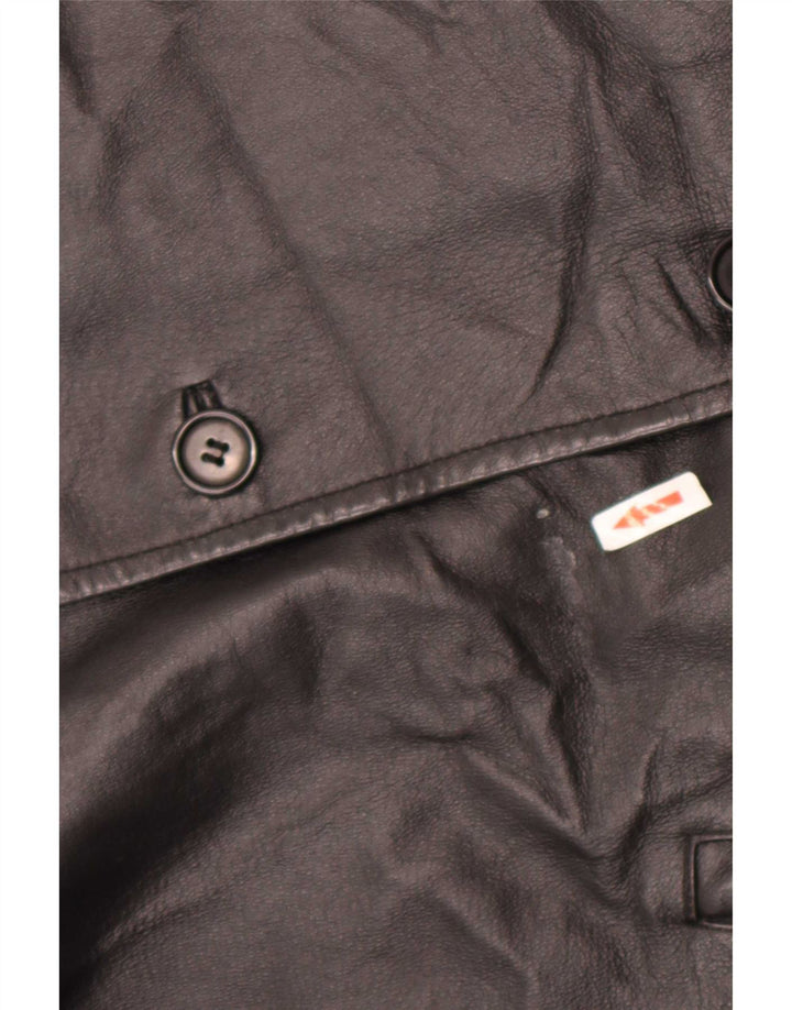 Vintage Læderjakke til mænd IT 46 Small Black