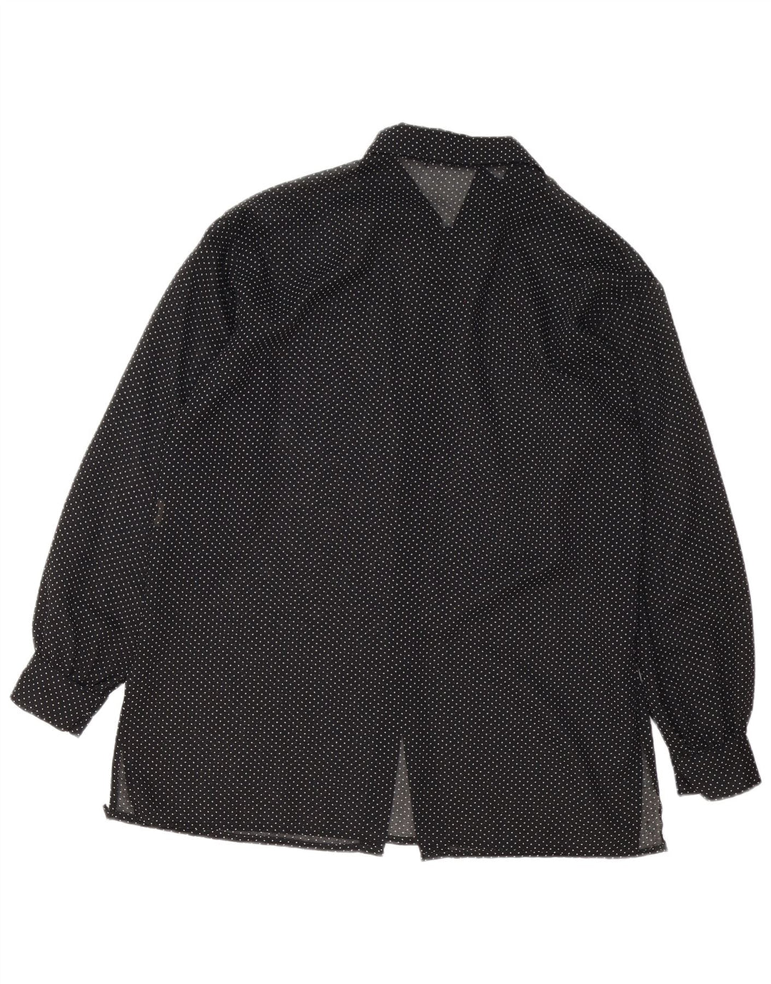 Vintage dameskjorte UK 16 Large Black Spotted