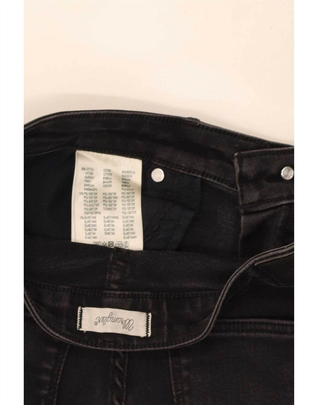Wrangler lige jeans til kvinder W32 L32 sort bomuld