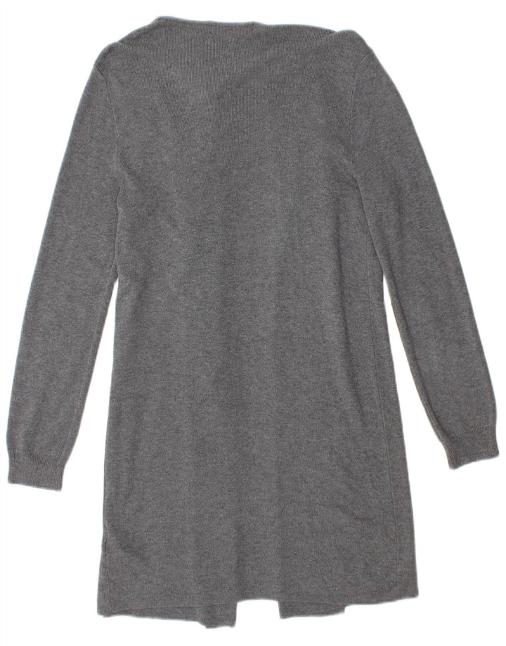 Marks & Spencer Dame Longline Åben Cardigan Sweater UK 10 Small Grey