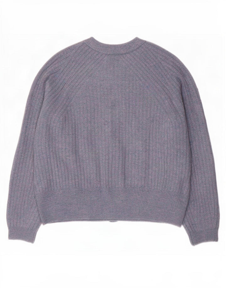Marks & Spencer Dame Cardigan Sweater UK 14 Medium Blue Acryl