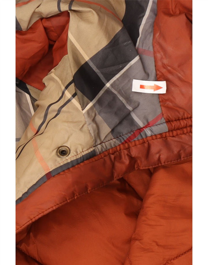 Barbour Dame Hætte Oversized Polstret Frakke UK 8 Lille brun polyamid