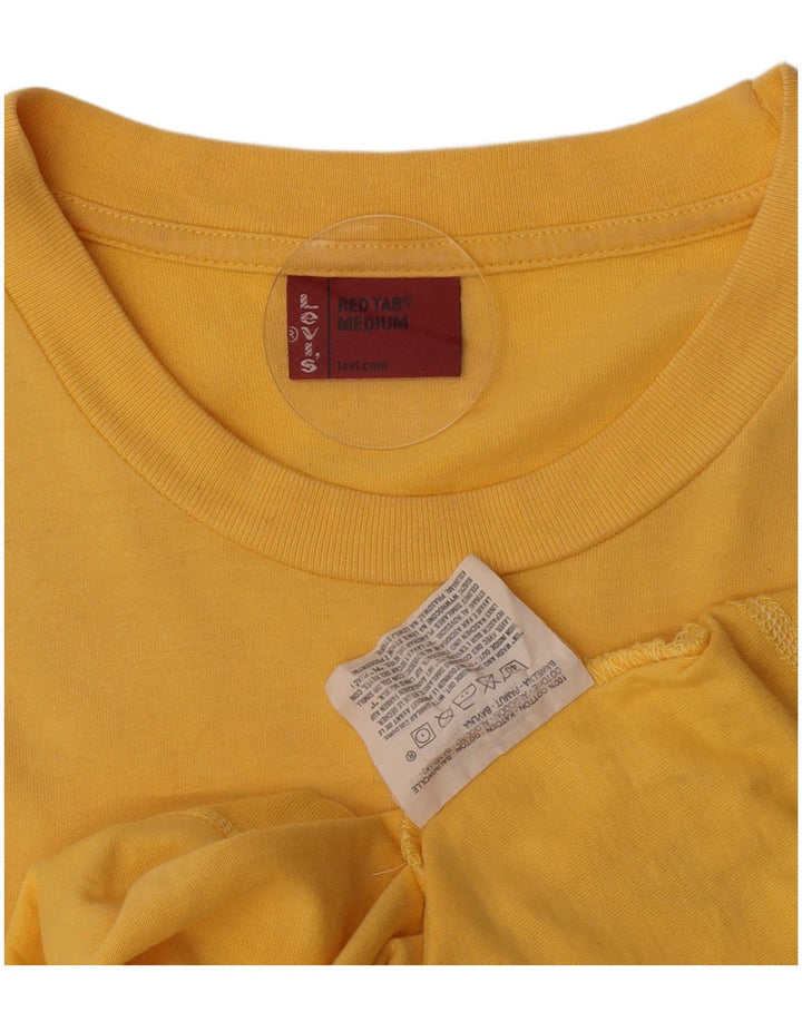 Levi's Herre grafisk T-shirt Top Medium Gul Bomuld