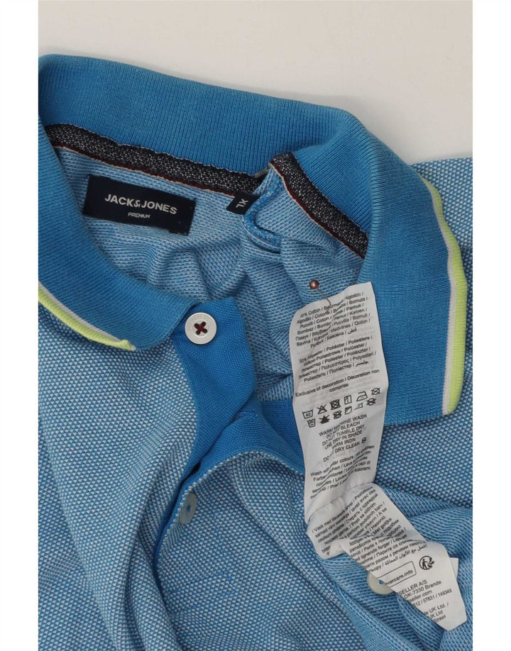Jack & Jones herre poloshirt XL blå bomuld