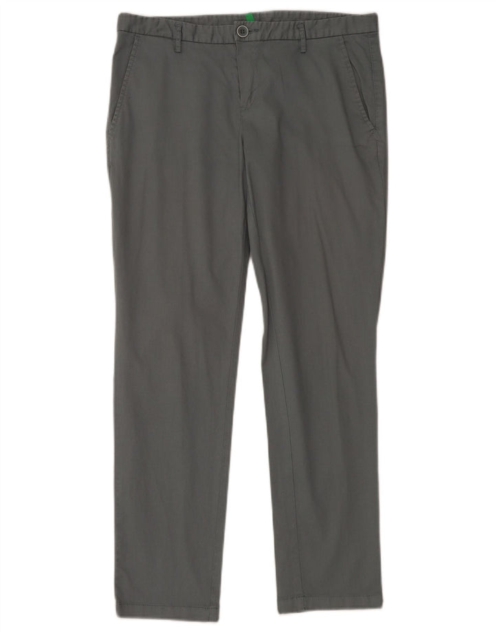 Benetton Dame Slim Chino Bukser IT 42 Medium W32 L28 Grå