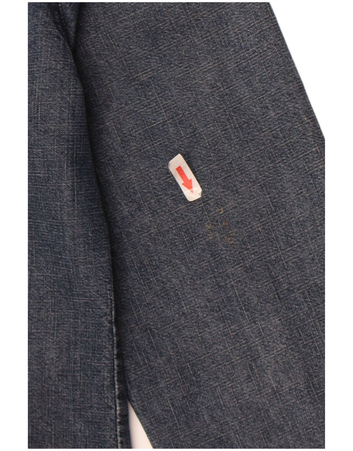 Vintage denimskjorte til kvinder UK 14 mellemgrå bomuld