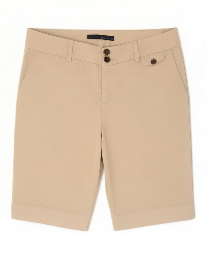 Zara Chino Shorts til kvinder Large W32 Beige