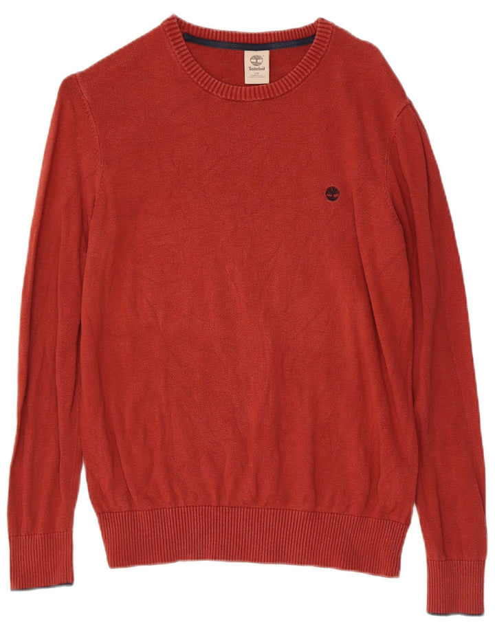 TIMBERLAND Herre Boat Neck Jumper Sweater Lille Rød Bomuld